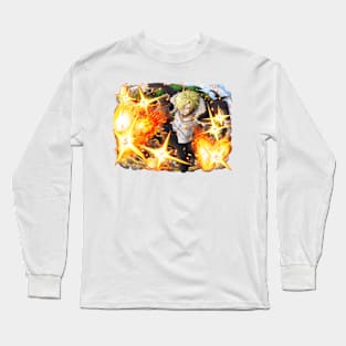 Sanji uses his legs to block bullets Long Sleeve T-Shirt